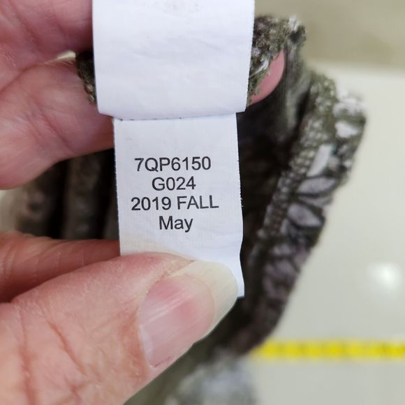 Lucky Brand Womens Plus Scoop Neck Tunic Blouse 3X Green Floral Long Sleeve Boho - Picture 7 of 10